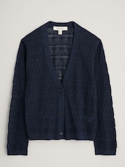 Seasalt Cornwall Blue Sweet Day 100% Cotton Cardigan - Image 4 of 4