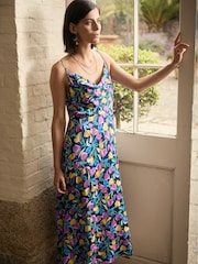 Seasalt Cornwall Blue Housel Bay Satin Cami Dress - Image 2 of 2