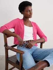Seasalt Cornwall Pink Vanessa 100% Cotton Cardigan - Image 1 of 5