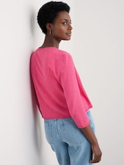 Seasalt Cornwall Pink Vanessa 100% Cotton Cardigan - Image 2 of 5