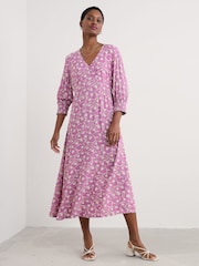 Seasalt Cornwall Light Purple Bell Gable Above-Ankle Dress - Image 1 of 5