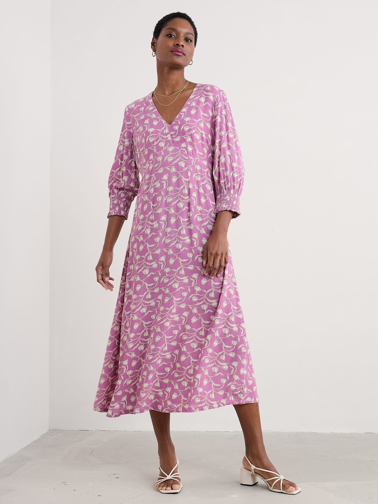 Seasalt Cornwall Light Purple Bell Gable Above-Ankle Dress - Image 1 of 5