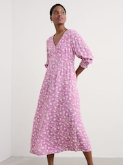 Seasalt Cornwall Light Purple Bell Gable Above-Ankle Dress - Image 3 of 5