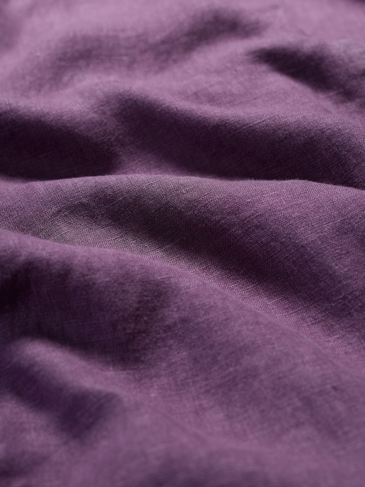 Seasalt Cornwall Purple Carved Wood Midi 	100% Linen Dress - Image 5 of 5