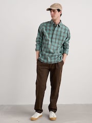 Seasalt Cornwall Blue Mens Take Root 100% Organic Cotton Shirt - Image 1 of 5