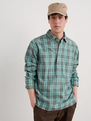 Seasalt Cornwall Blue Mens Take Root 100% Organic Cotton Shirt - Image 3 of 5