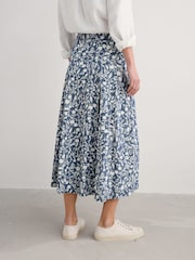 Seasalt Cornwall Blue Jamboree Chambray Midi 100% Cotton Skirt - Image 2 of 5