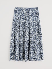 Seasalt Cornwall Blue Jamboree Chambray Midi 100% Cotton Skirt - Image 4 of 5