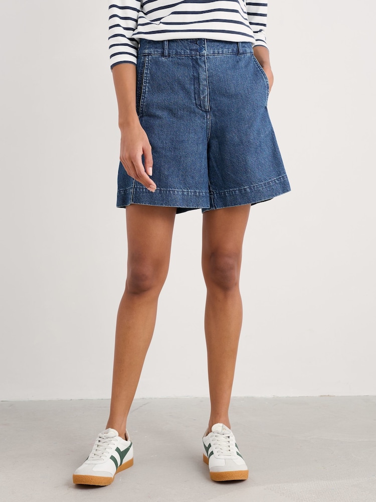 Seasalt Cornwall Blue Lowarth Shorts - Image 1 of 5