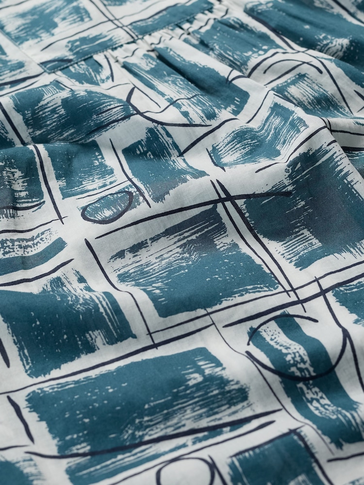 Seasalt Cornwall Blue Op Art 100% Cotton Tunic Top - Image 5 of 5