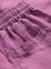 Seasalt Cornwall Purple Dipping Sun 100% Linen Trousers - Image 5 of 5