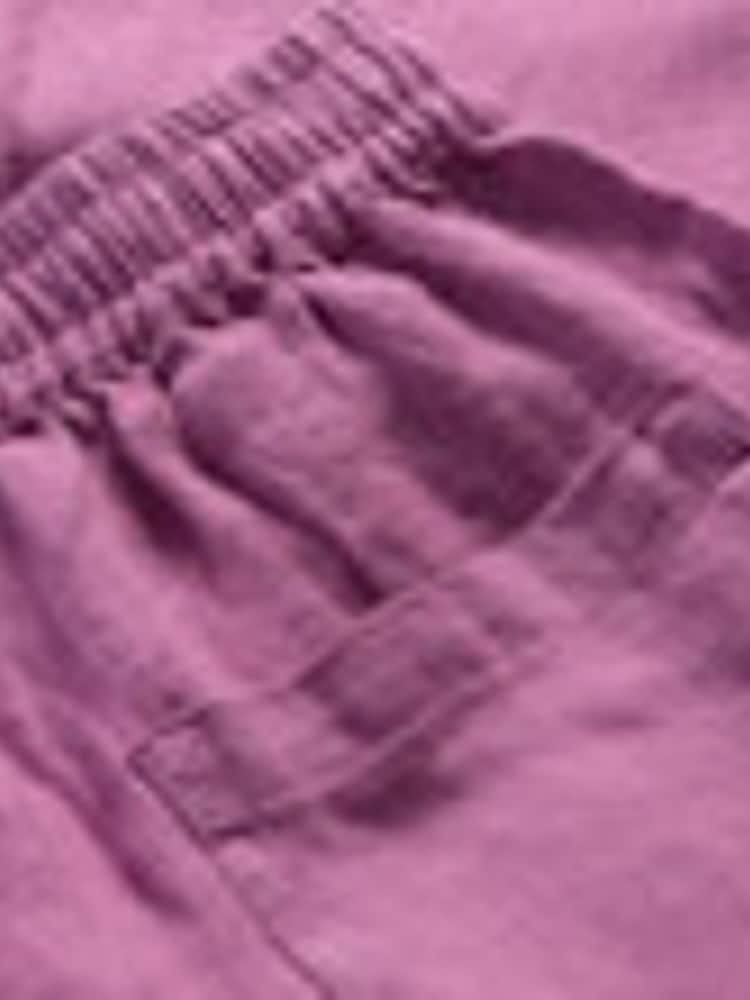 Seasalt Cornwall Purple Dipping Sun 100% Linen Trousers - Image 5 of 5