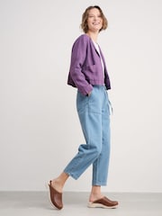 Seasalt Cornwall Purple Country Lane Linen Jacket - Image 3 of 5