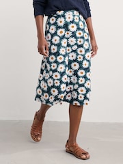 Seasalt Cornwall Blue Rose A-Line Skirt - Image 1 of 5