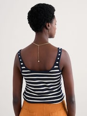 Azul - Camiseta sin mangas de punto Tidal Drift de Seasalt Cornwall - Imagen 2 de 5