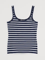 Azul - Camiseta sin mangas de punto Tidal Drift de Seasalt Cornwall - Imagen 4 de 5