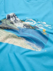 Seasalt Cornwall Cobalt Blue Mens Midwatch 100% Cotton T-Shirt - Image 5 of 5