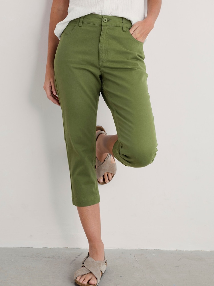 Seasalt Cornwall Green Crop Slim Fit Albert Quay Jeans - Image 1 of 5 Seasalt Cornwall Green Crop Slim Fit Albert Quay Jeans - Image 1 of 5