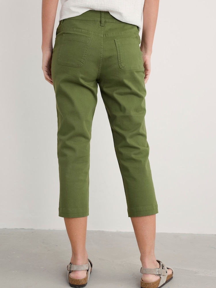 Seasalt Cornwall Green Crop Slim Fit Albert Quay Jeans - Image 2 of 5 Seasalt Cornwall Green Crop Slim Fit Albert Quay Jeans - Image 2 of 5