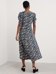 Seasalt Cornwall Black Marsh Short Sleeve Empire Line Dress - Image 2 of 5