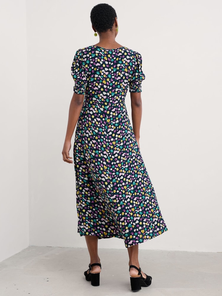 Seasalt Cornwall Black Marsh Short Sleeve Empire Line Dress - Image 2 of 5