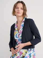 Seasalt Cornwall Blue Vanessa 100% Cotton Cardigan - Image 1 of 5