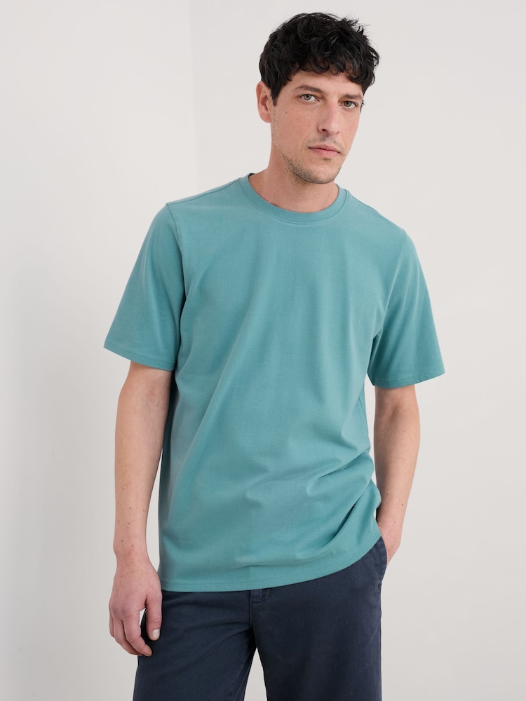 Seasalt Cornwall Blue Mens Merthen 100% Cotton T-Shirt - Image 1 of 5