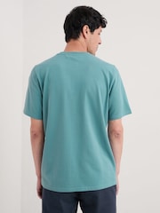 Seasalt Cornwall Blue Mens Merthen 100% Cotton T-Shirt - Image 2 of 5