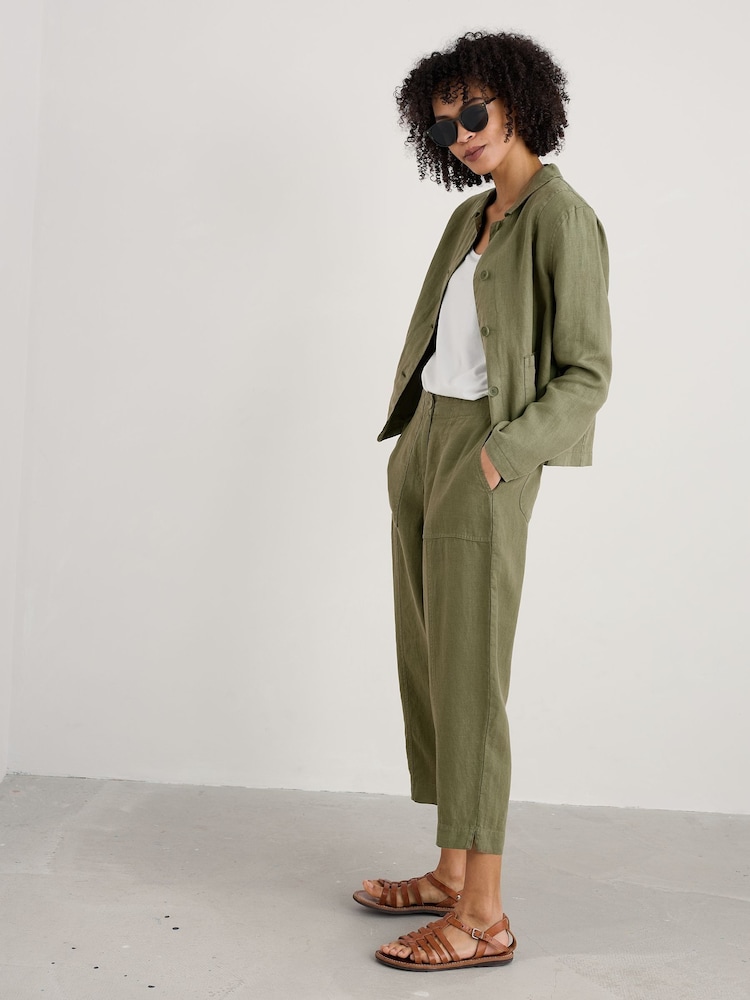 Seasalt Cornwall Green Arame Linen Jacket - Image 2 of 5