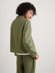 Seasalt Cornwall Green Arame Linen Jacket - Image 3 of 5