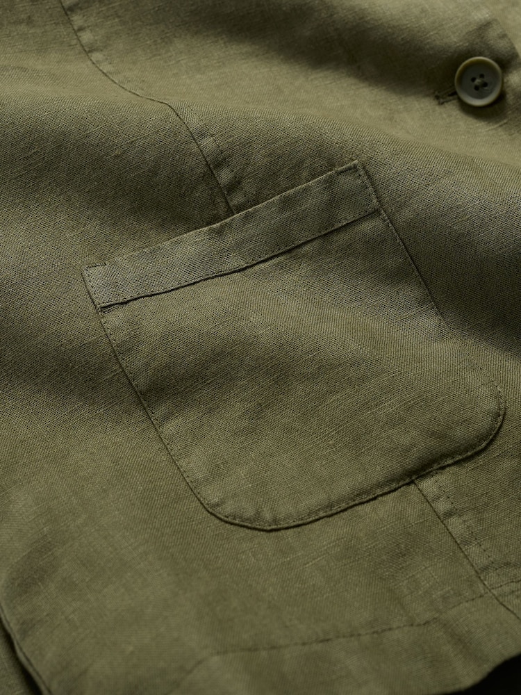 Seasalt Cornwall Green Arame Linen Jacket - Image 5 of 5 Seasalt Cornwall Green Arame Linen Jacket - Image 5 of 5