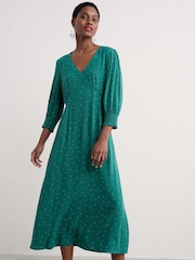 Seasalt Cornwall Green Bell Gable Above-Ankle Dress - Image 1 of 5