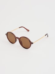 Seasalt Cornwall Brown Cascade Round Sunglasses - Image 2 of 4