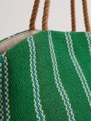 Seasalt Cornwall Green Alkanet Jute Clam-Shaped Bag - Image 2 of 2