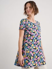 Seasalt Cornwall Multi Screenprint Jersey A-Line Tunic - Imagen 1 de 5