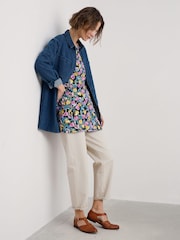 Seasalt Cornwall Multi Screenprint Jersey A-Line Tunic - Imagen 3 de 5
