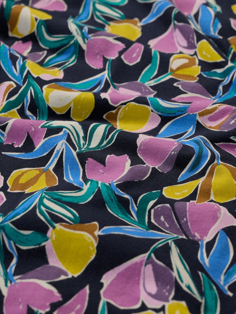 Seasalt Cornwall Black Multi Screenprint Jersey A-Line Tunic - Image 5 of 5 Seasalt Cornwall Black Multi Screenprint Jersey A-Line Tunic - Image 5 of 5