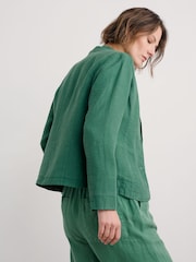 Seasalt Cornwall Green Blinker Linen Blazer - Image 3 of 5