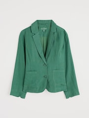 Seasalt Cornwall Green Blinker Linen Blazer - Image 4 of 5