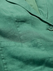 Seasalt Cornwall Green Blinker Linen Blazer - Image 5 of 5
