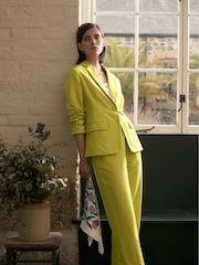 Seasalt Cornwall Green Erica Linen Blend Blazer - Image 3 of 10