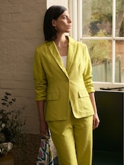 Seasalt Cornwall Green Erica Linen Blend Blazer - Image 4 of 10