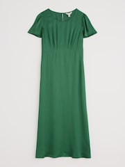 Seasalt Cornwall Green Rosalind Satin Midi Dress - Image 4 of 5