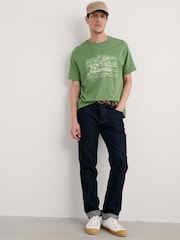 Seasalt Cornwall Green Mens Midwatch 100% Cotton T-Shirt - Image 1 of 5