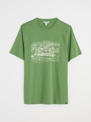 Seasalt Cornwall Green Mens Midwatch 100% Cotton T-Shirt - Image 4 of 5