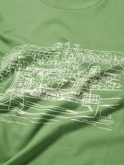 Seasalt Cornwall Green Mens Midwatch 100% Cotton T-Shirt - Image 5 of 5