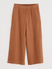 Seasalt Cornwall Brown Merrivale Linen Culottes Trousers - Image 4 of 5