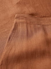 Seasalt Cornwall Brown Merrivale Linen Culottes Trousers - Image 5 of 5