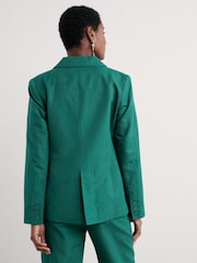 Seasalt Cornwall Dark Green Erica Linen Blend Blazer - Image 2 of 5