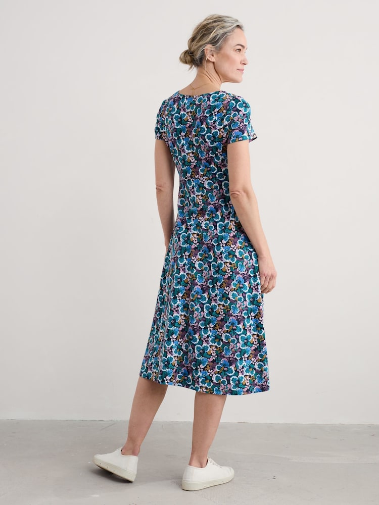 Seasalt Cornwall Black Multi Secret Cove Empire Line Midi Dress - Image 2 of 5 Seasalt Cornwall Black Multi Secret Cove Empire Line Midi Dress - Image 2 of 5